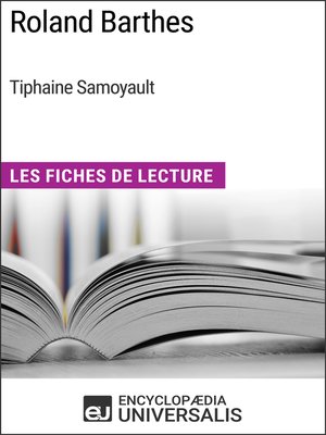 cover image of Roland Barthes de Tiphaine Samoyault